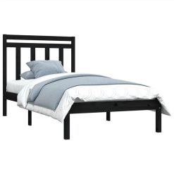 Bed Frame Black Solid Wood 90x200 Cm 2 Bed Frame Black Solid Wood 90x200 Cm -NEWTRAL Sales Shop Bed Frame Black Solid Wood 90x200 cm 512109 2
