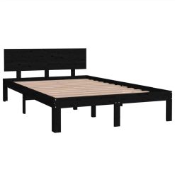 Bed Frame Black Solid Wood Pine 120x200 Cm 2 Bed Frame Black Solid Wood Pine 120x200 Cm -NEWTRAL Sales Shop Bed Frame Black Solid Wood Pine 120x200 cm 510324 2