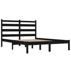 Bed Frame Black Solid Wood Pine 140x190 Cm 3 Bed Frame Black Solid Wood Pine 140x190 Cm -NEWTRAL Sales Shop Bed Frame Black Solid Wood Pine 140x190 cm 510996 3