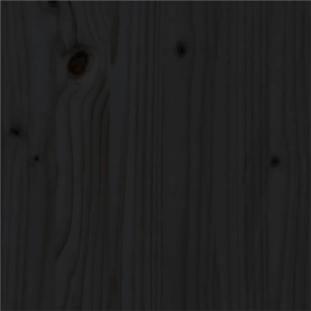 Bed Frame Black Solid Wood Pine 140x190 cm Bed Frame Black Solid Wood Pine 140x190 Cm -NEWTRAL Sales Shop Bed Frame Black Solid Wood Pine 140x190 cm 510996 4