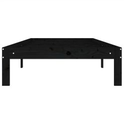 Bed Frame Black Solid Wood Pine 90x200 Cm 4 Bed Frame Black Solid Wood Pine 90x200 Cm -NEWTRAL Sales Shop Bed Frame Black Solid Wood Pine 90x200 cm 510068 4