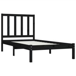 Bed Frame Black Solid Wood Pine 90x200 Cm 3 Bed Frame Black Solid Wood Pine 90x200 Cm -NEWTRAL Sales Shop Bed Frame Black Solid Wood Pine 90x200 cm 512494 3