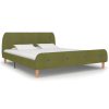 Bed Frame Green Fabric 150x200 Cm