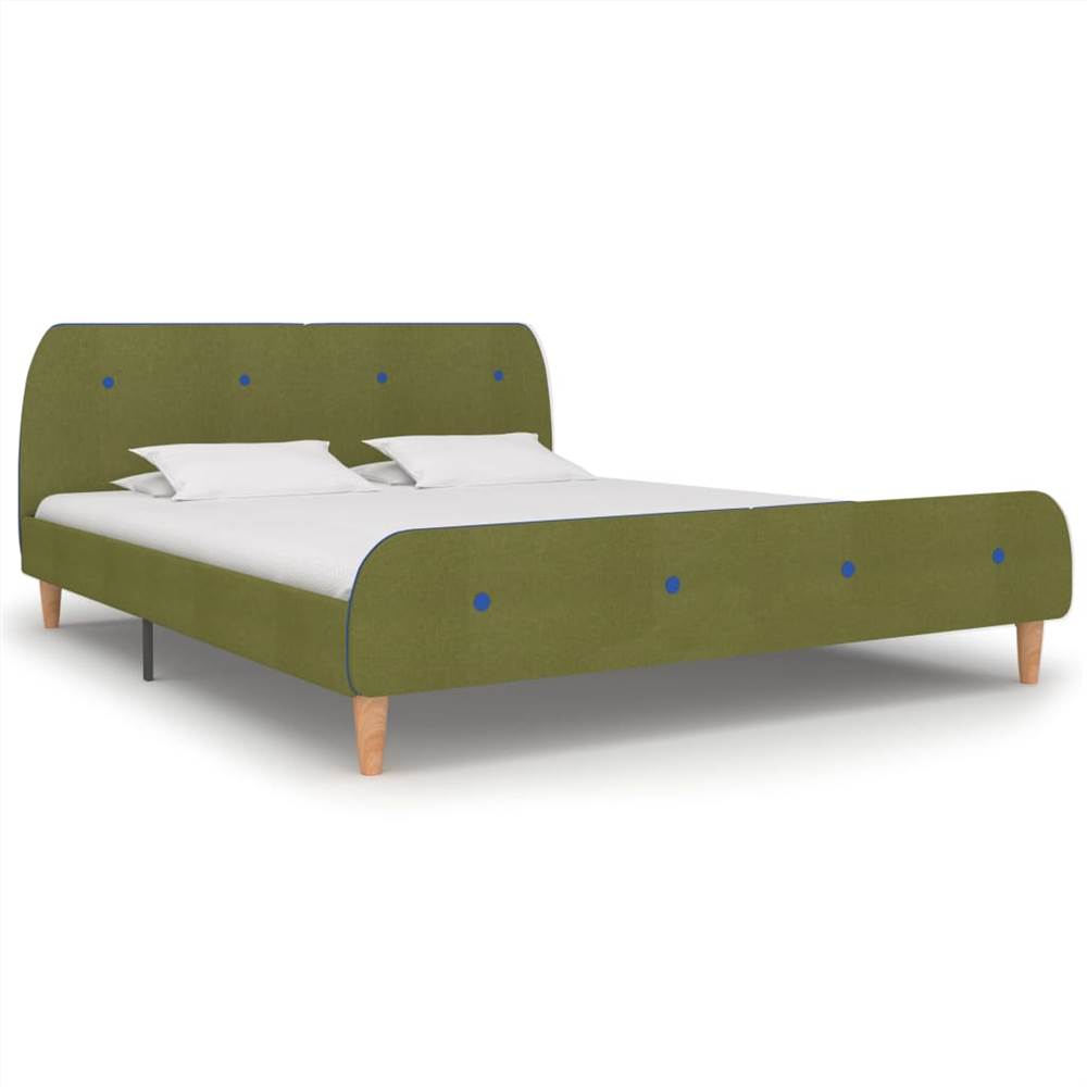 Bed Frame Green Fabric 150x200 cm Bed Frame Green Fabric 150x200 Cm -NEWTRAL Sales Shop Bed Frame Green Fabric 150x200 cm 488450 0