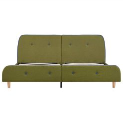 Bed Frame Green Fabric 150x200 Cm 2 Bed Frame Green Fabric 150x200 Cm -NEWTRAL Sales Shop Bed Frame Green Fabric 150x200 cm 488450 2