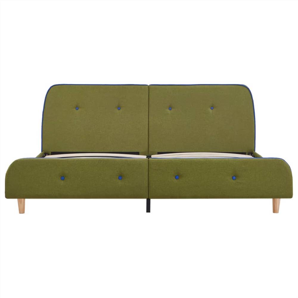 Bed Frame Green Fabric 150x200 cm Bed Frame Green Fabric 150x200 Cm -NEWTRAL Sales Shop Bed Frame Green Fabric 150x200 cm 488450 2