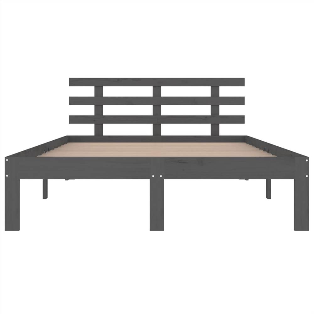 Bed Frame Grey Solid Wood 140x200 cm Bed Frame Grey Solid Wood 140x200 Cm -NEWTRAL Sales Shop Bed Frame Grey Solid Wood 140x200 cm 511114 3