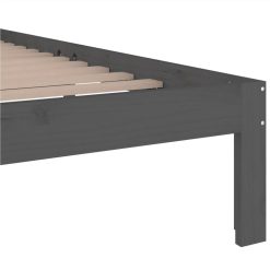 Bed Frame Grey Solid Wood 140x200 Cm 5 Bed Frame Grey Solid Wood 140x200 Cm -NEWTRAL Sales Shop Bed Frame Grey Solid Wood 140x200 cm 511114 5