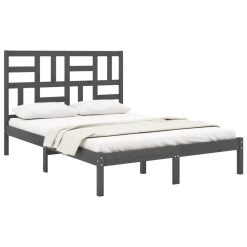 Bed Frame Grey Solid Wood 160x200 Cm -NEWTRAL Sales Shop Bed Frame Grey Solid Wood 160x200 cm 511254 2