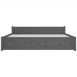 Bed Frame Grey Solid Wood 160x200 Cm -NEWTRAL Sales Shop Bed Frame Grey Solid Wood 160x200 cm 512790 4