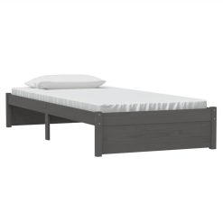 Bed Frame Grey Solid Wood 90x200 Cm 2 Bed Frame Grey Solid Wood 90x200 Cm -NEWTRAL Sales Shop Bed Frame Grey Solid Wood 90x200 cm 511016 2
