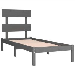 Bed Frame Grey Solid Wood 90x200 Cm 3 Bed Frame Grey Solid Wood 90x200 Cm -NEWTRAL Sales Shop Bed Frame Grey Solid Wood 90x200 cm 515309 3