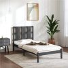 Bed Frame Grey Solid Wood Pine 100x200 Cm