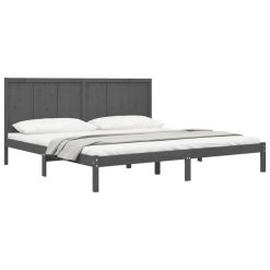Bed Frame Grey Solid Wood Pine 180x200 Cm 6FT Super King -NEWTRAL Sales Shop Bed Frame Grey Solid Wood Pine 180x200 cm 6FT Super King 513951 2