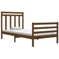 Bed Frame Honey Brown Solid Wood 100x200 Cm -NEWTRAL Sales Shop Bed Frame Honey Brown Solid Wood 100x200 cm 512821 2