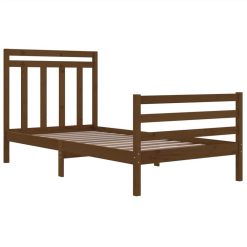 Bed Frame Honey Brown Solid Wood 100x200 Cm -NEWTRAL Sales Shop Bed Frame Honey Brown Solid Wood 100x200 cm 512821 3