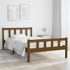 Bed Frame Honey Brown Solid Wood 100x200 Cm
