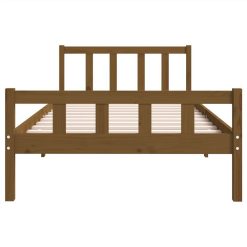 Bed Frame Honey Brown Solid Wood 100x200 Cm 4 Bed Frame Honey Brown Solid Wood 100x200 Cm -NEWTRAL Sales Shop Bed Frame Honey Brown Solid Wood 100x200 cm 514915 4