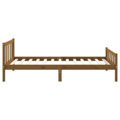 Bed Frame Honey Brown Solid Wood 100x200 Cm 5 Bed Frame Honey Brown Solid Wood 100x200 Cm -NEWTRAL Sales Shop Bed Frame Honey Brown Solid Wood 100x200 cm 514915 5
