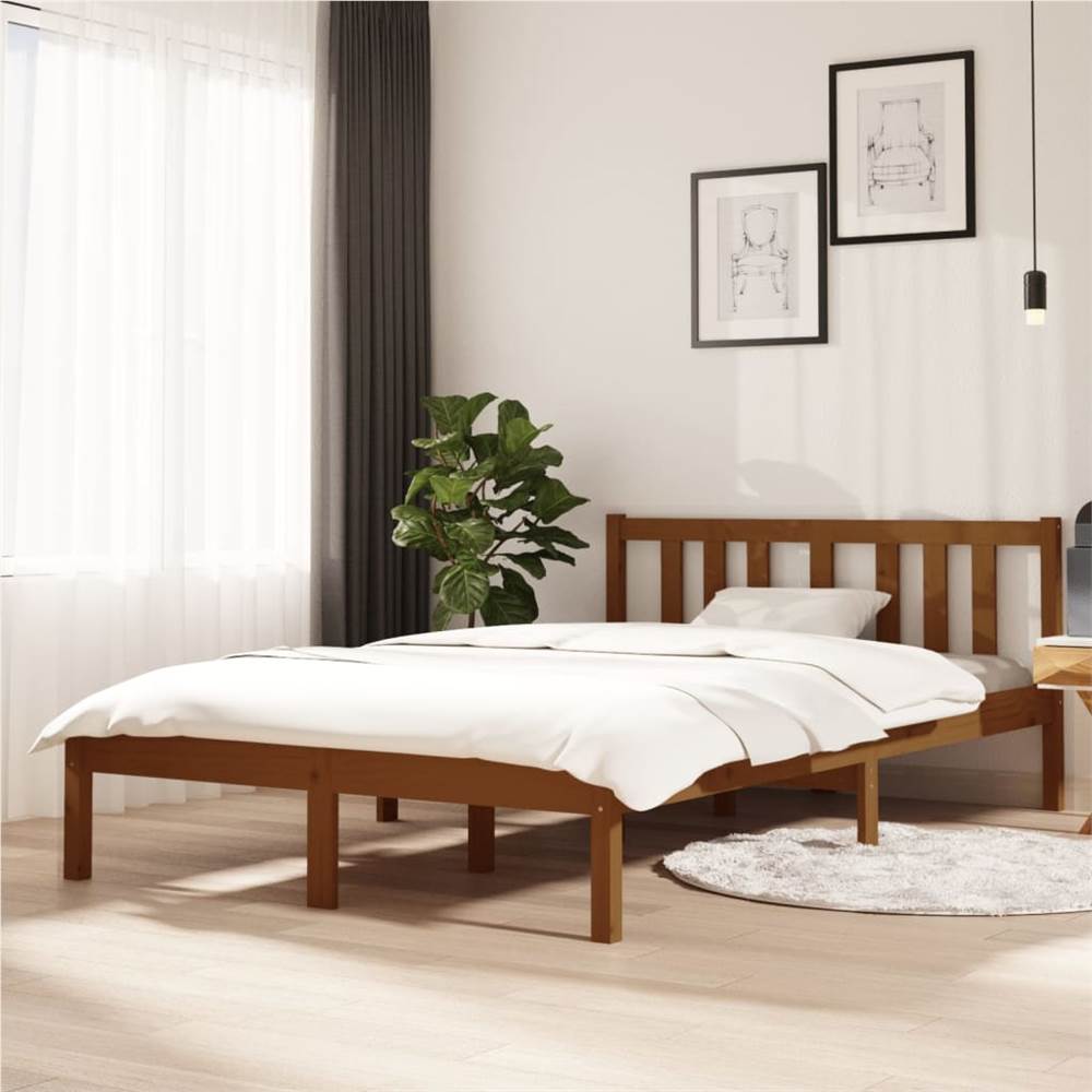 Bed Frame Honey Brown Solid Wood 120x200 cm Bed Frame Honey Brown Solid Wood 120x200 Cm -NEWTRAL Sales Shop Bed Frame Honey Brown Solid Wood 120x200 cm 510240 0