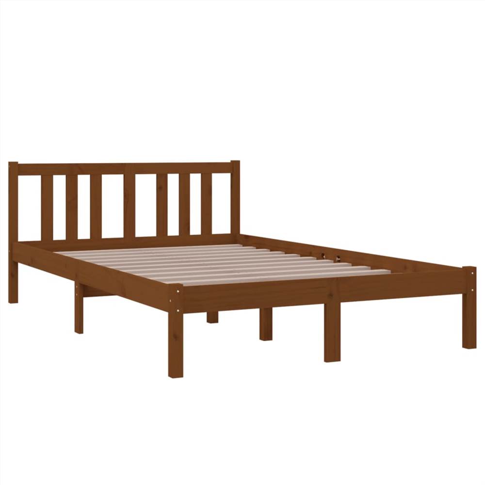 Bed Frame Honey Brown Solid Wood 120x200 cm Bed Frame Honey Brown Solid Wood 120x200 Cm -NEWTRAL Sales Shop Bed Frame Honey Brown Solid Wood 120x200 cm 510240 2