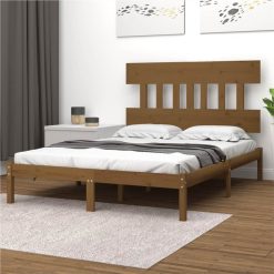 Bed Frame Honey Brown Solid Wood 120x200 Cm