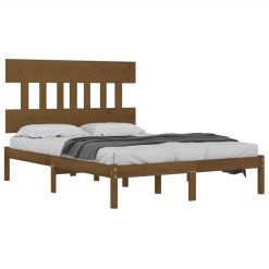 Bed Frame Honey Brown Solid Wood 120x200 Cm 2 Bed Frame Honey Brown Solid Wood 120x200 Cm -NEWTRAL Sales Shop Bed Frame Honey Brown Solid Wood 120x200 cm 515012 2