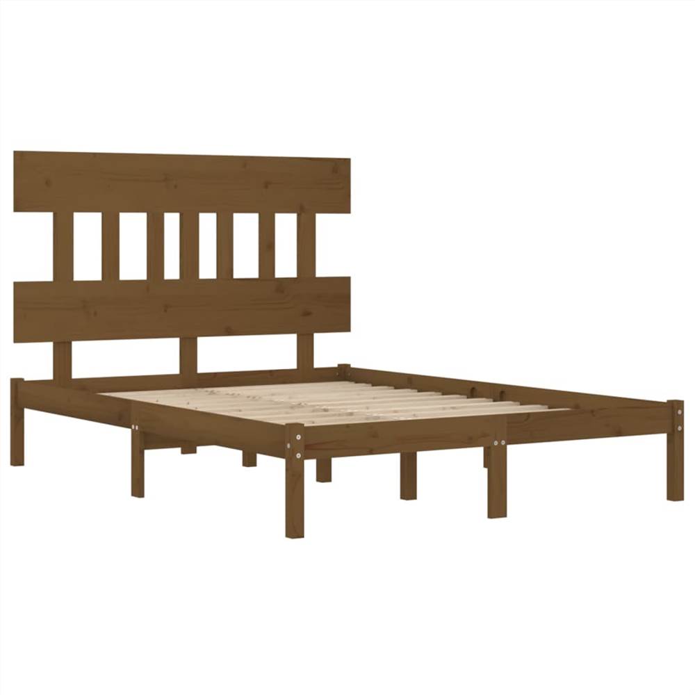 Bed Frame Honey Brown Solid Wood 120x200 cm Bed Frame Honey Brown Solid Wood 120x200 Cm -NEWTRAL Sales Shop Bed Frame Honey Brown Solid Wood 120x200 cm 515012 3