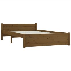 Bed Frame Honey Brown Solid Wood 135x190 Cm 4FT6 Double 3 Bed Frame Honey Brown Solid Wood 135x190 Cm 4FT6 Double -NEWTRAL Sales Shop Bed Frame Honey Brown Solid Wood 135x190 cm 4FT6 Double 511313 3