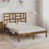 Bed Frame Honey Brown Solid Wood 135x190 Cm 4FT6 Double