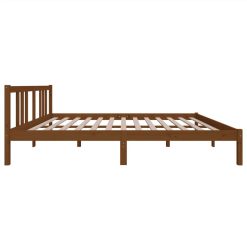 Bed Frame Honey Brown Solid Wood 150x200 Cm 5FT King Size 4 Bed Frame Honey Brown Solid Wood 150x200 Cm 5FT King Size -NEWTRAL Sales Shop Bed Frame Honey Brown Solid Wood 150x200 cm 5FT King Size 510169 4