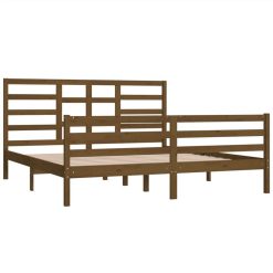 Bed Frame Honey Brown Solid Wood 180x200 Cm 6FT Super King 3 Bed Frame Honey Brown Solid Wood 180x200 Cm 6FT Super King -NEWTRAL Sales Shop Bed Frame Honey Brown Solid Wood 180x200 cm 6FT Super King 509744 3