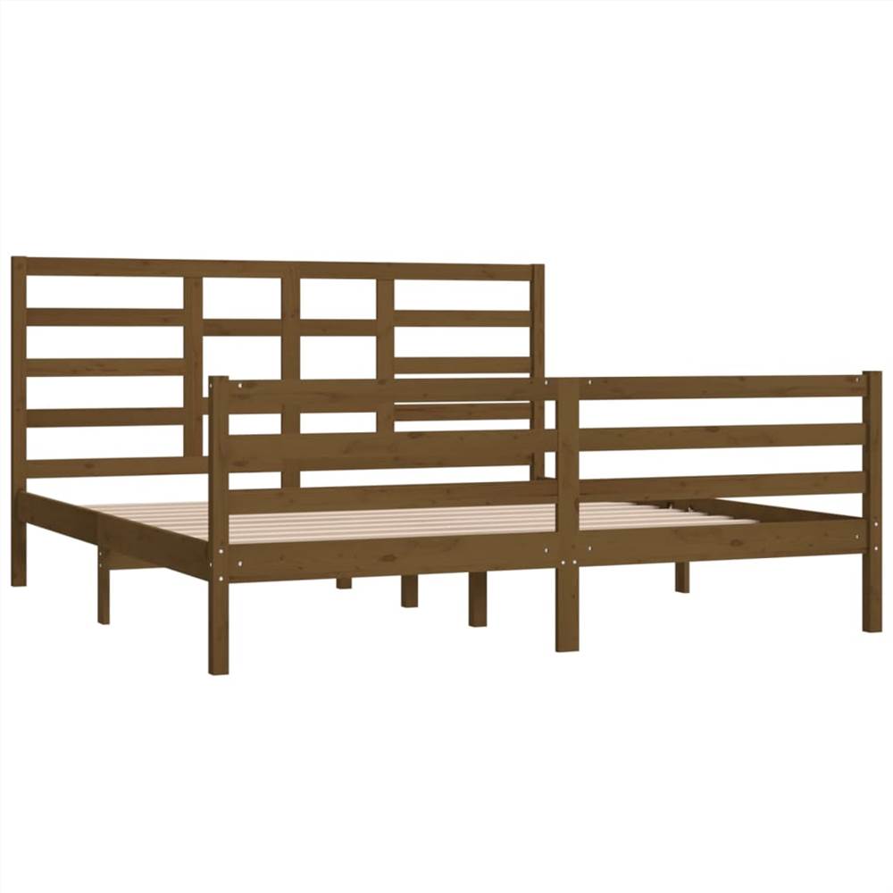 Bed Frame Honey Brown Solid Wood 180x200 cm 6FT Super King Bed Frame Honey Brown Solid Wood 180x200 Cm 6FT Super King -NEWTRAL Sales Shop Bed Frame Honey Brown Solid Wood 180x200 cm 6FT Super King 509744 3
