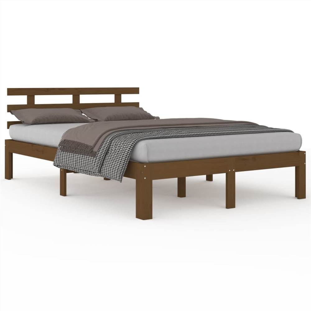 Bed Frame Honey Brown Solid Wood 180x200 cm 6FT Super King Bed Frame Honey Brown Solid Wood 180x200 Cm 6FT Super King -NEWTRAL Sales Shop Bed Frame Honey Brown Solid Wood 180x200 cm 6FT Super King 510173 1