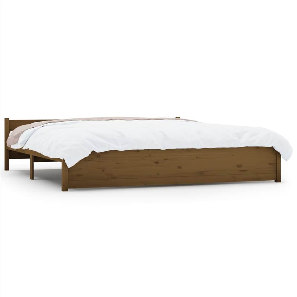 Bed Frame Honey Brown Solid Wood 180x200 cm 6FT Super King Bed Frame Honey Brown Solid Wood 180x200 Cm 6FT Super King -NEWTRAL Sales Shop Bed Frame Honey Brown Solid Wood 180x200 cm 6FT Super King 512643 1