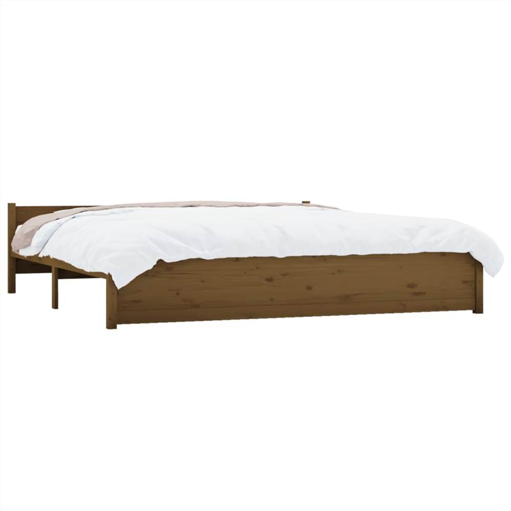Bed Frame Honey Brown Solid Wood 180x200 cm 6FT Super King Bed Frame Honey Brown Solid Wood 180x200 Cm 6FT Super King -NEWTRAL Sales Shop Bed Frame Honey Brown Solid Wood 180x200 cm 6FT Super King 512643 2