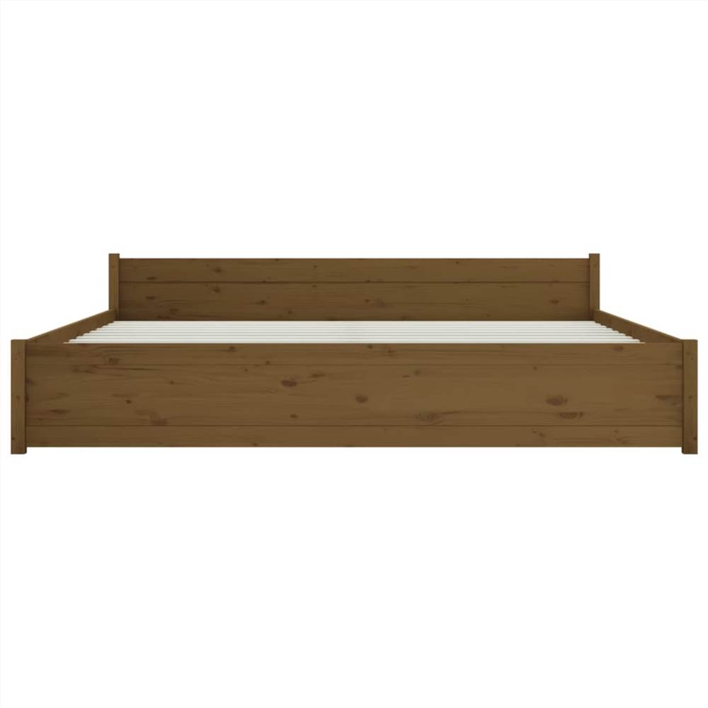 Bed Frame Honey Brown Solid Wood 180x200 cm 6FT Super King Bed Frame Honey Brown Solid Wood 180x200 Cm 6FT Super King -NEWTRAL Sales Shop Bed Frame Honey Brown Solid Wood 180x200 cm 6FT Super King 512643 4