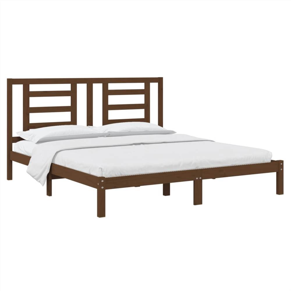 Bed Frame Honey Brown Solid Wood 180x200 cm 6FT Super King Size Bed Frame Honey Brown Solid Wood 180x200 Cm 6FT Super King Size -NEWTRAL Sales Shop Bed Frame Honey Brown Solid Wood 180x200 cm 6FT Super King Size 515274 2