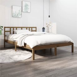 Bed Frame Honey Brown Solid Wood 200x200 Cm