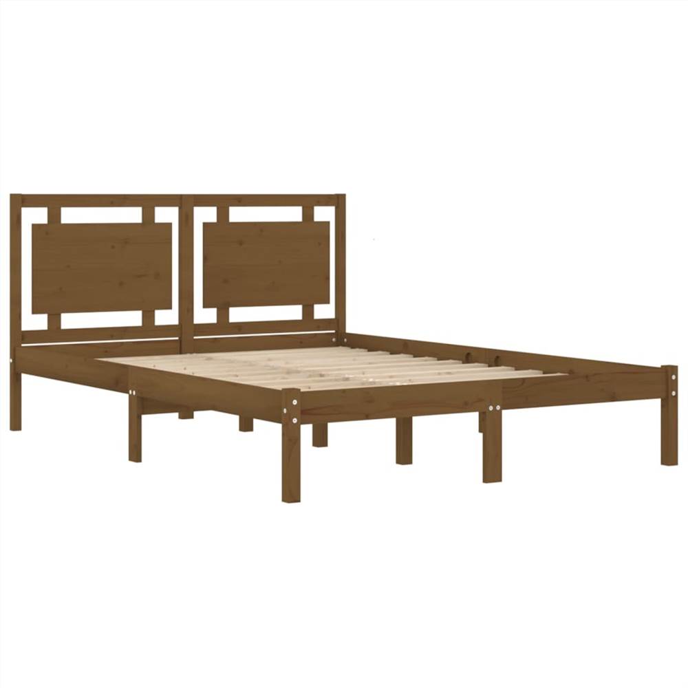 Bed Frame Honey Brown Solid Wood 200x200 cm Bed Frame Honey Brown Solid Wood 200x200 Cm -NEWTRAL Sales Shop Bed Frame Honey Brown Solid Wood 200x200 cm 515535 3
