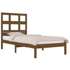 Bed Frame Honey Brown Solid Wood 75x190 Cm 2FT6 Small Single -NEWTRAL Sales Shop Bed Frame Honey Brown Solid Wood 75x190 cm 2FT6 Small Single 512053 2