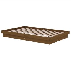 Bed Frame Honey Brown Solid Wood Pine 120x190 Cm 4FT Small Double -NEWTRAL Sales Shop Bed Frame Honey Brown Solid Wood Pine 120x190 cm 4FT Small Double 515598 3