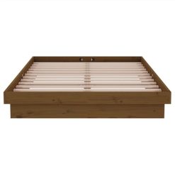 Bed Frame Honey Brown Solid Wood Pine 120x190 Cm 4FT Small Double -NEWTRAL Sales Shop Bed Frame Honey Brown Solid Wood Pine 120x190 cm 4FT Small Double 515598 4