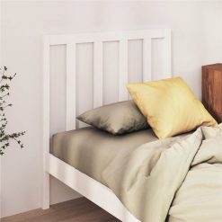 Bed Headboard White 81x4x100 Cm Solid Wood Pine