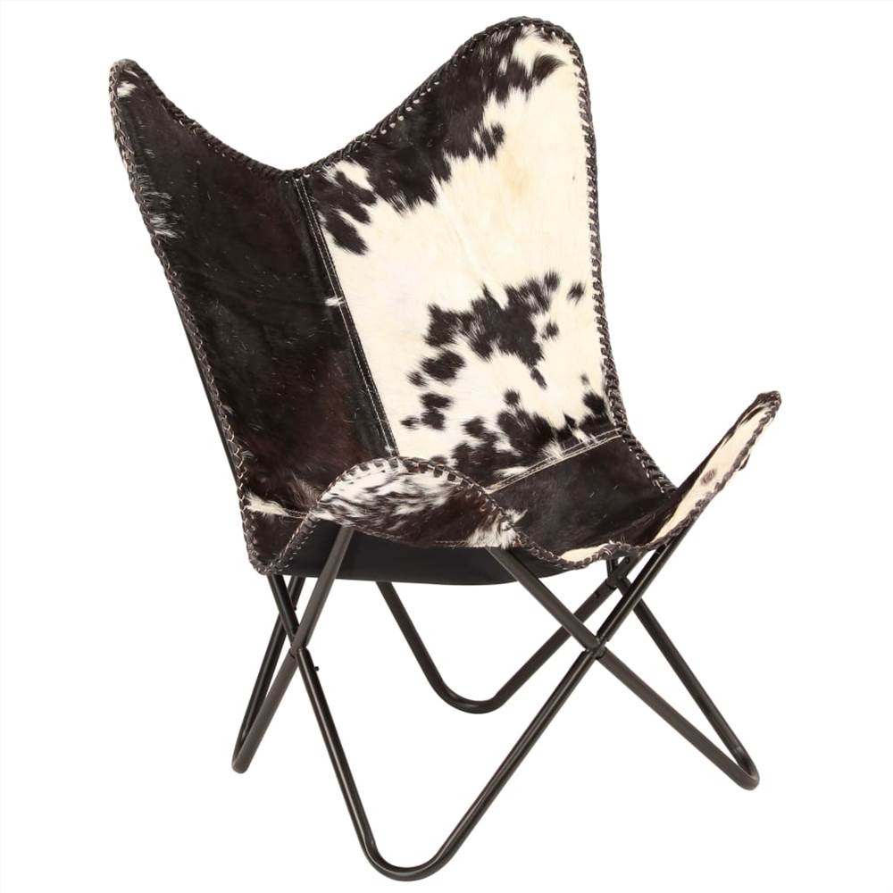 Butterfly Chair Black and White Genuine Goat Leather Butterfly Chair Black And White Genuine Goat Leather -NEWTRAL Sales Shop Butterfly Chair Black and White Genuine Goat Leather 438514 0