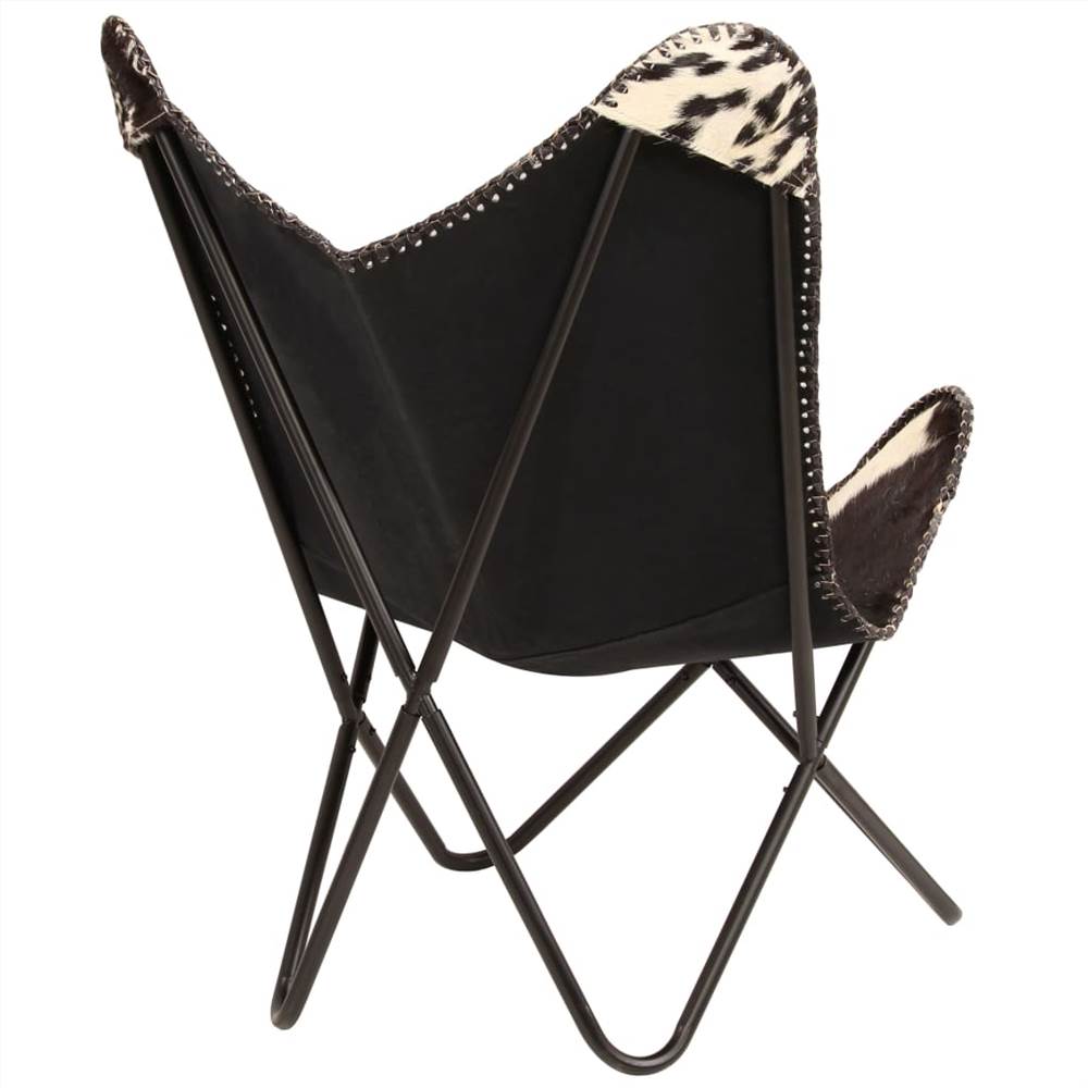 Butterfly Chair Black and White Genuine Goat Leather Butterfly Chair Black And White Genuine Goat Leather -NEWTRAL Sales Shop Butterfly Chair Black and White Genuine Goat Leather 438514 3