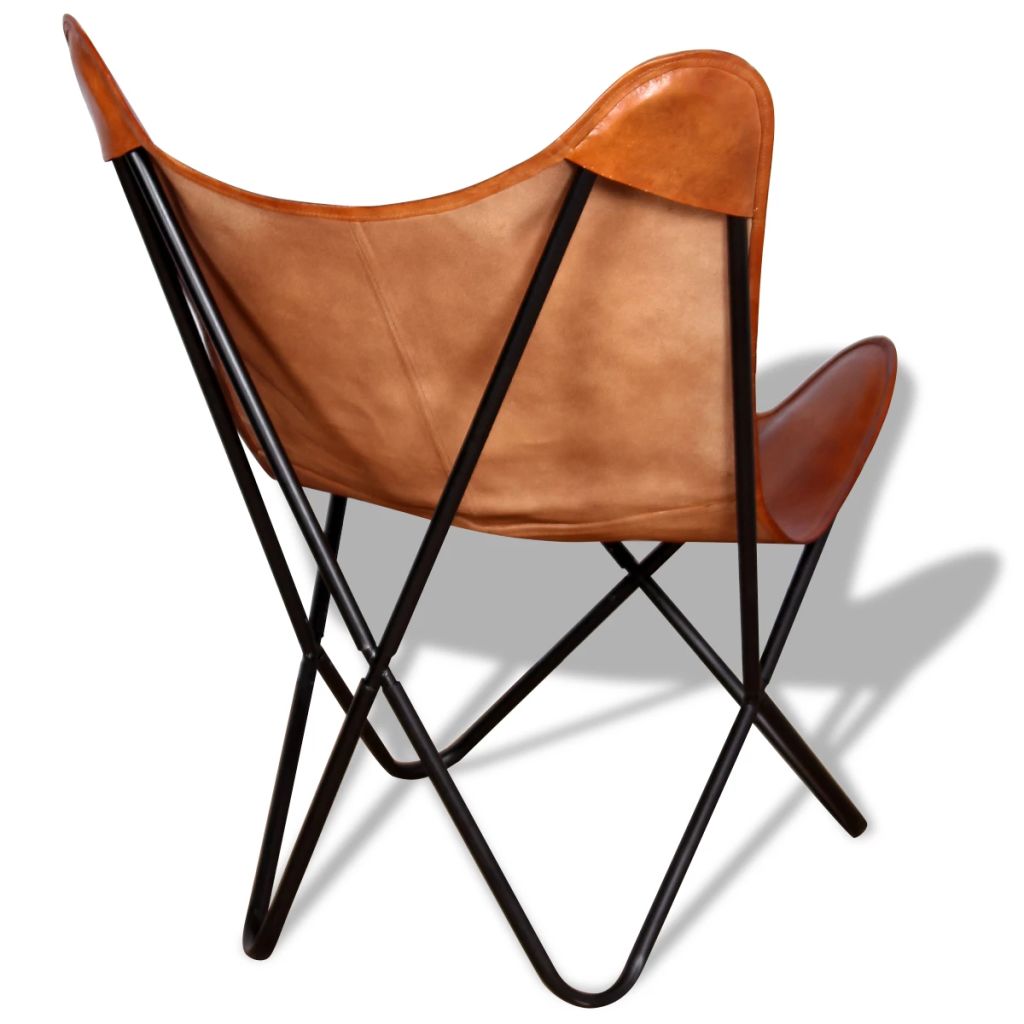 Butterfly Chair Brown Real Leather Butterfly Chair Brown Real Leather -NEWTRAL Sales Shop Butterfly Chair Brown Real Leather 427898 2