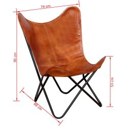 Butterfly Chair Brown Real Leather 5 Butterfly Chair Brown Real Leather -NEWTRAL Sales Shop Butterfly Chair Brown Real Leather 427898 5