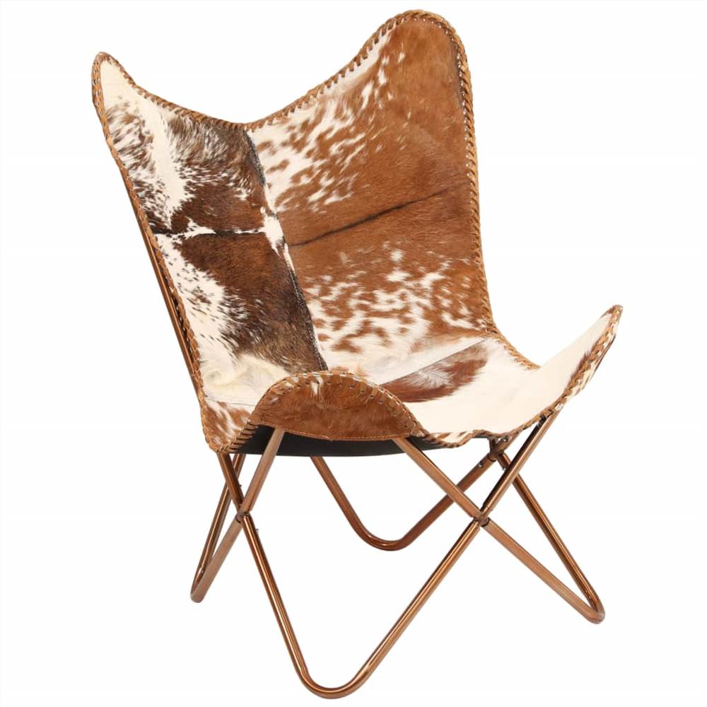 Butterfly Chair Brown and White Genuine Goat Leather Butterfly Chair Brown And White Genuine Goat Leather -NEWTRAL Sales Shop Butterfly Chair Brown and White Genuine Goat Leather 440504 0