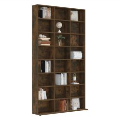 CD Cabinet Smoked Oak 102x23x177.5 Cm Engineered Wood 4 CD Cabinet Smoked Oak 102x23x177.5 Cm Engineered Wood -NEWTRAL Sales Shop CD Cabinet Smoked Oak 102x23x177 5 cm Engineered Wood 510284 4